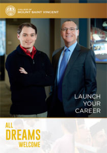 Cover of 2018 Launch Your Career featuring a student and a mentor. 